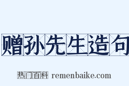 赠孙先生造句是什么意思的图片